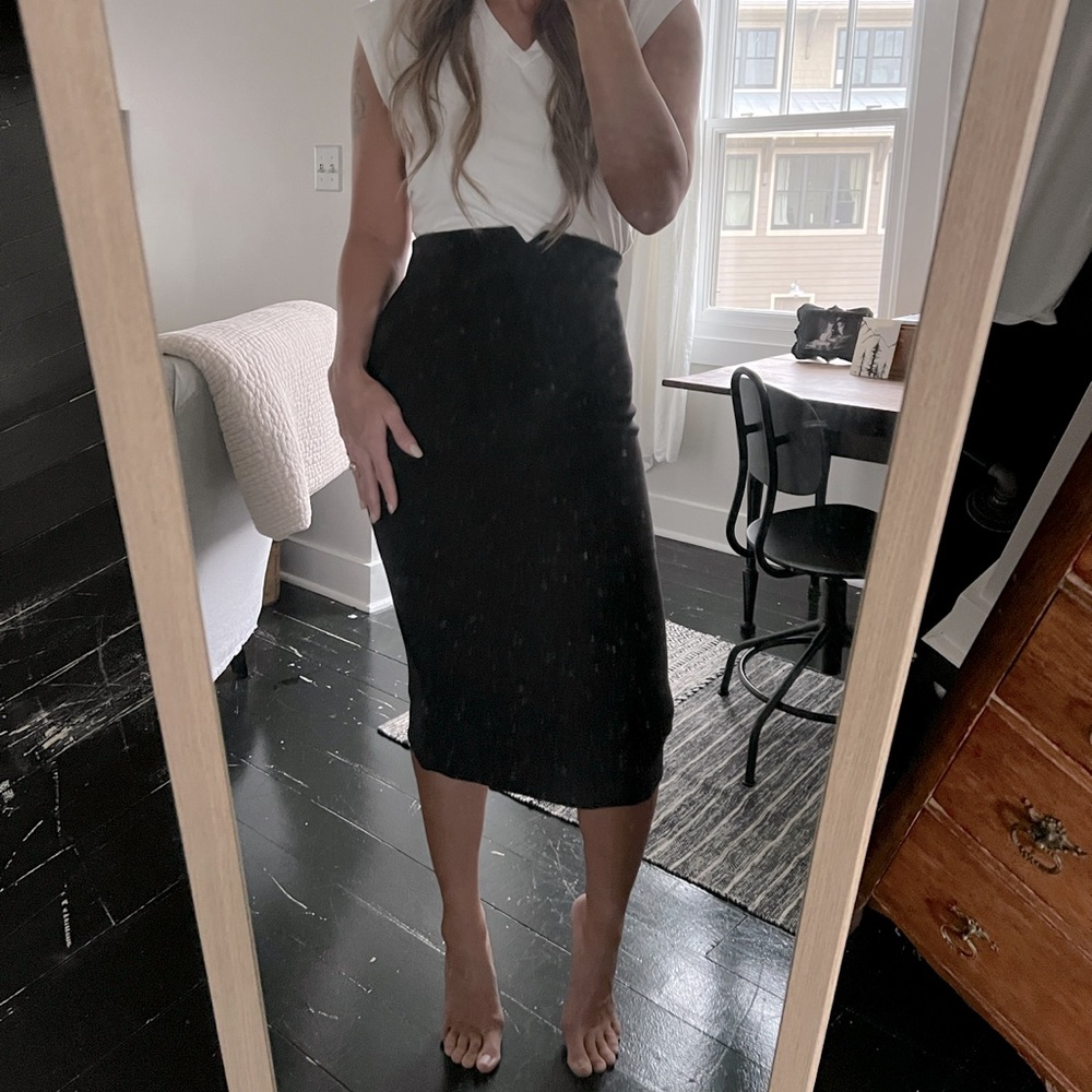 Zara extra long stretchy pencil skirt